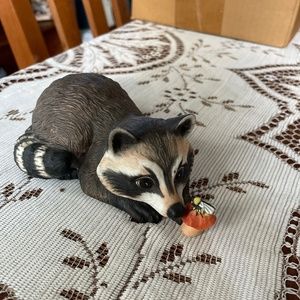 Vintage Franklin Mint Porcelain Raccoon "Nosey"